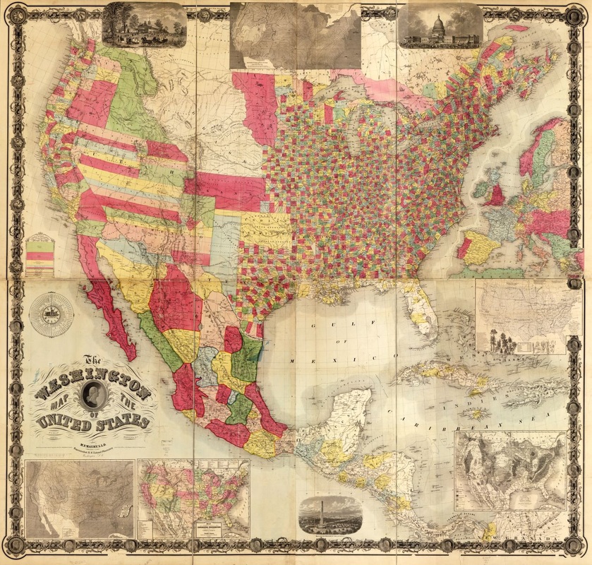 The Washington map of the United States 