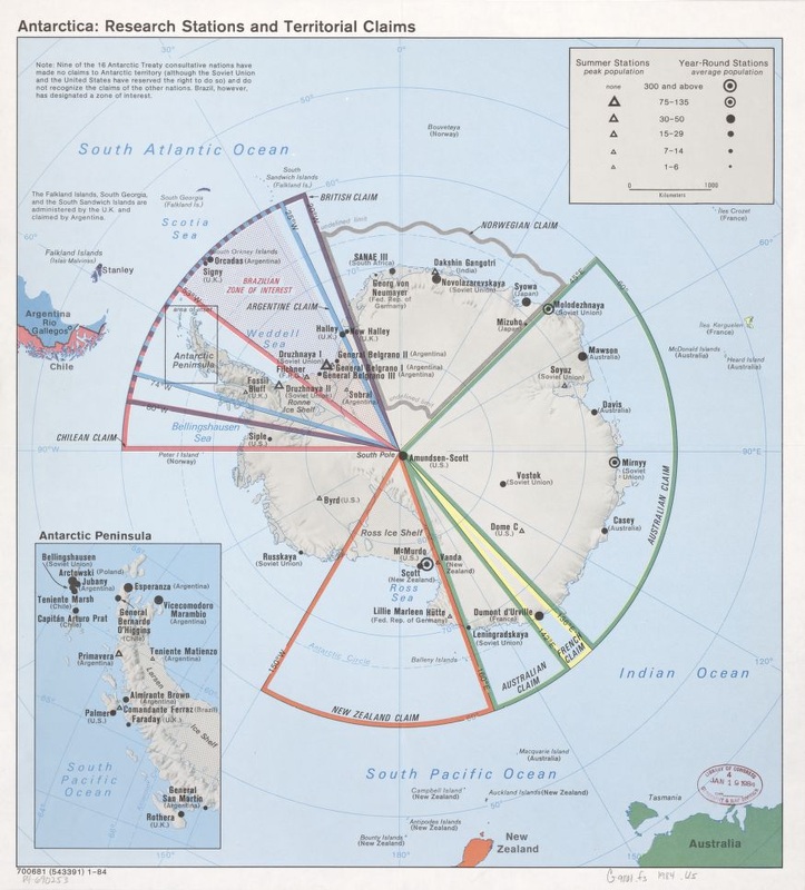 Public domain map of Antarctica